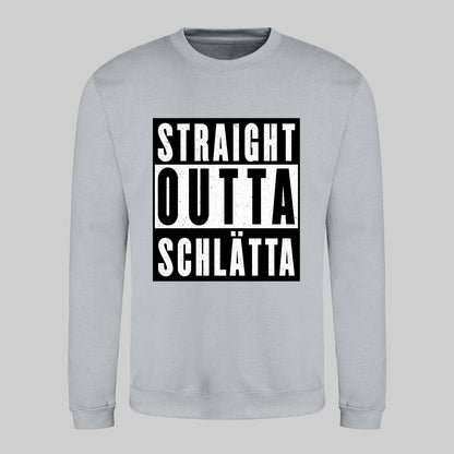 Straight Outta Din Text Sweatshirt