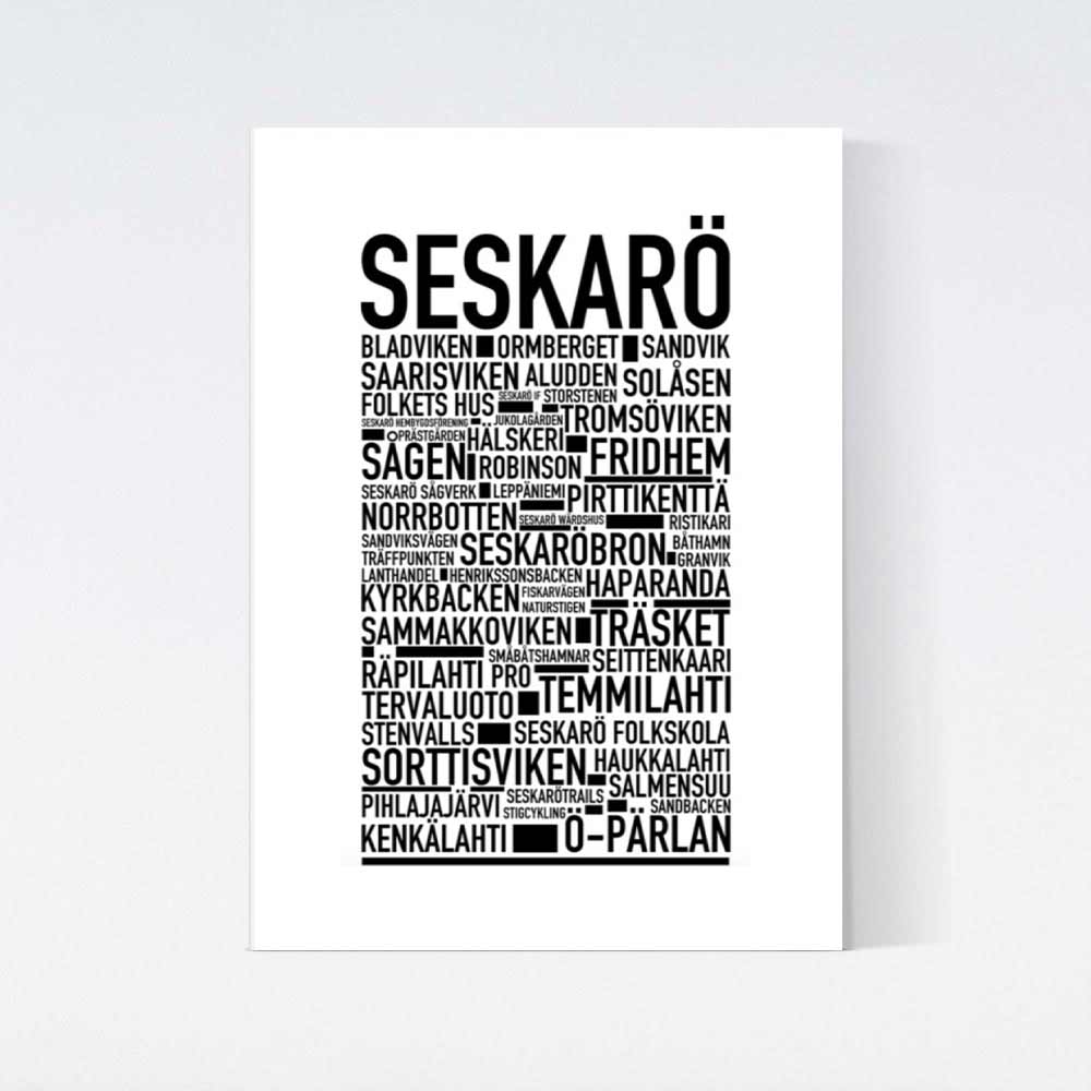 Seskarö Text Poster