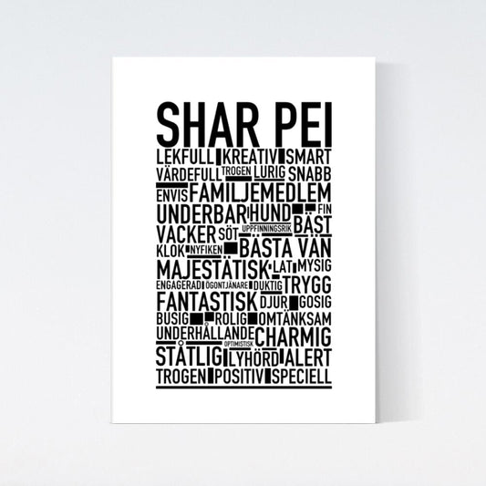 Shar Pei Text Poster