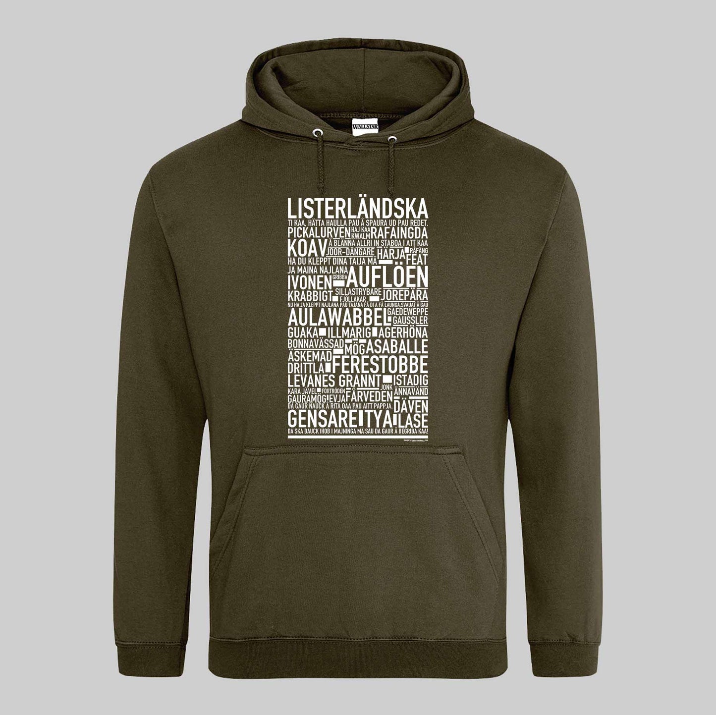 Listerländska Dialekt Text Hoodie