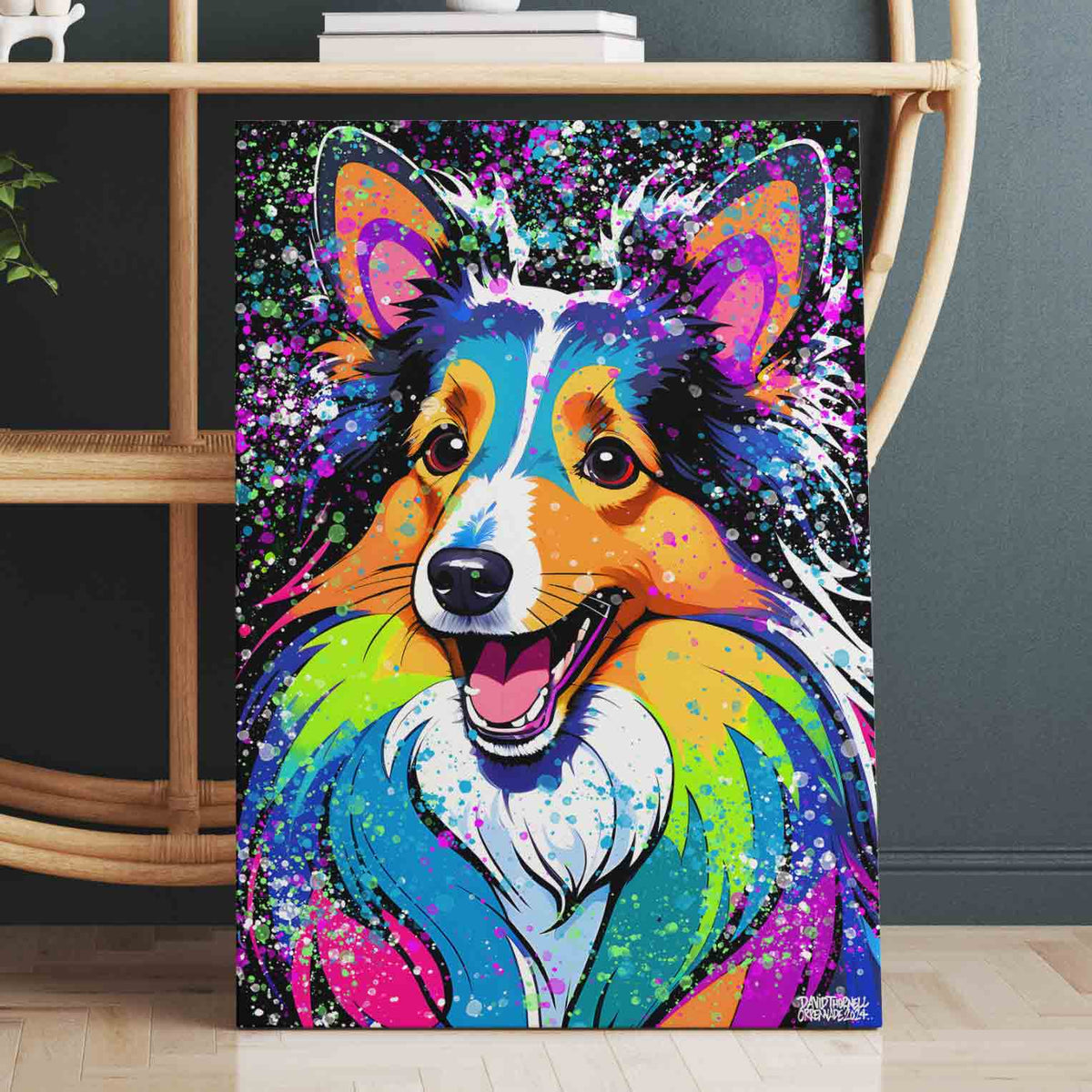 Shetland Sheepdog Art Canvas