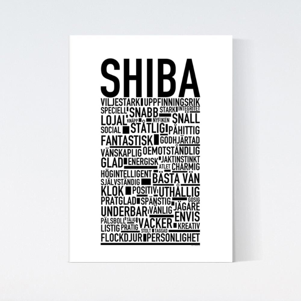Shiba Text Poster