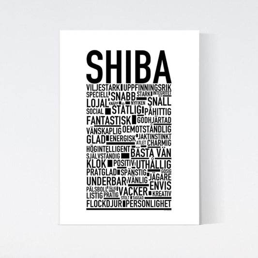 Shiba Text Poster