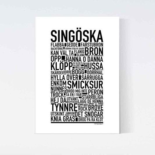 Singöska Dialekt Text Poster