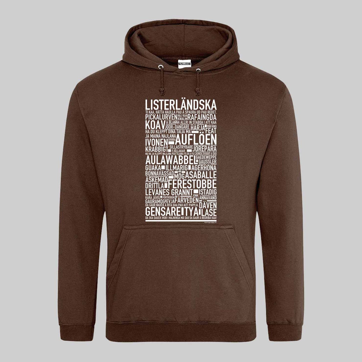 Listerländska Dialekt Text Hoodie