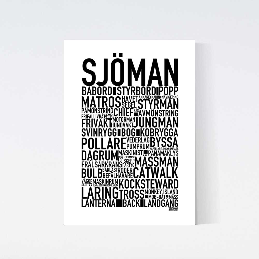 Sjöman Text Poster