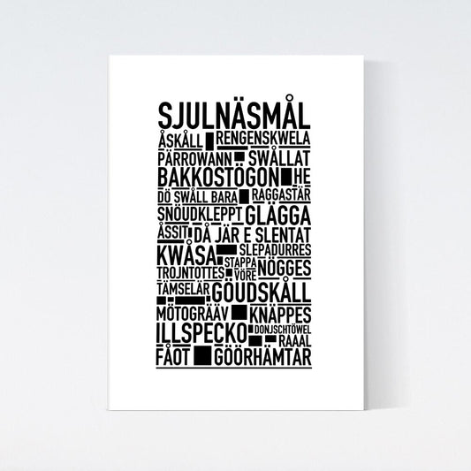 Sjulnäsmål Dialekt Text Poster
