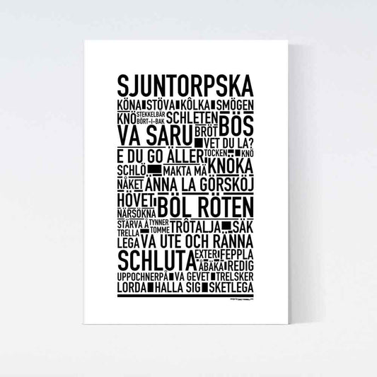 Sjuntorpska Dialekt Text Poster