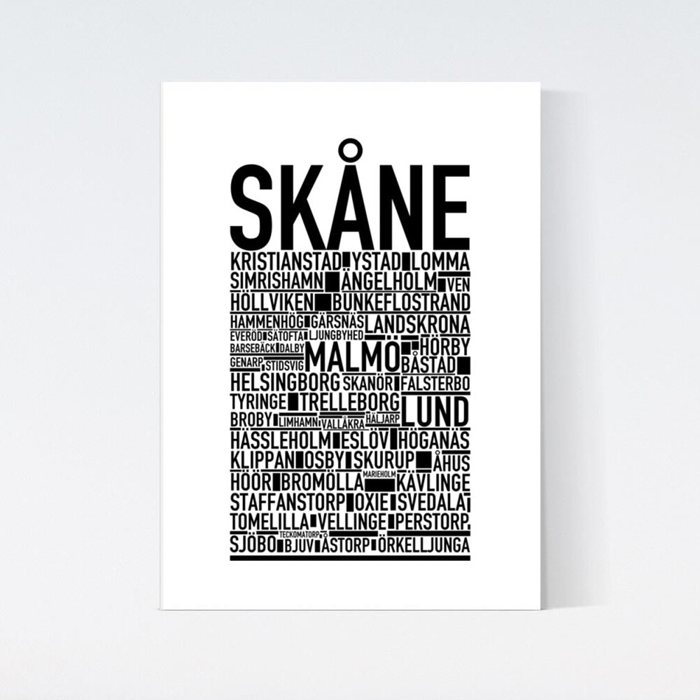 Skåne Landskap Text Poster