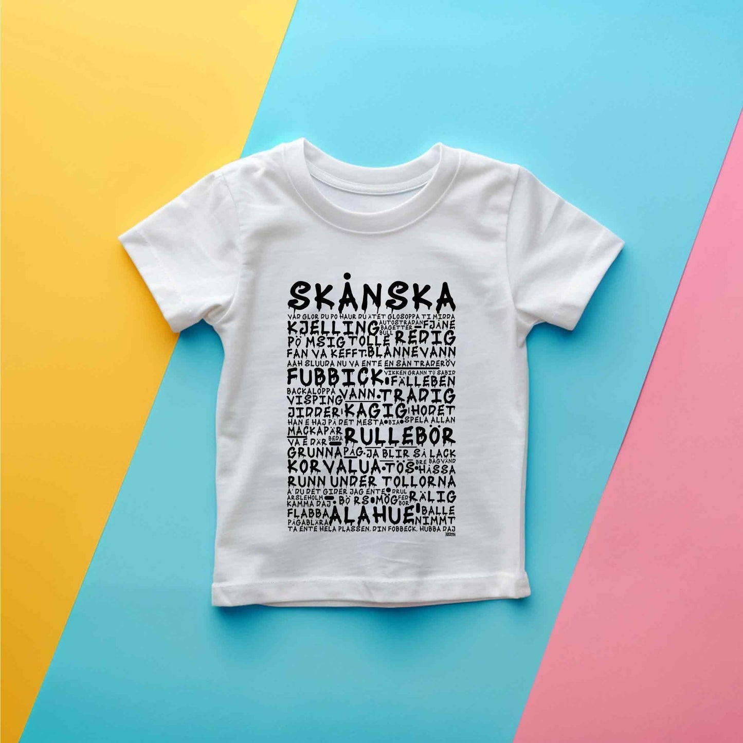 Skånska Graffiti Dialekt Barn T-shirt