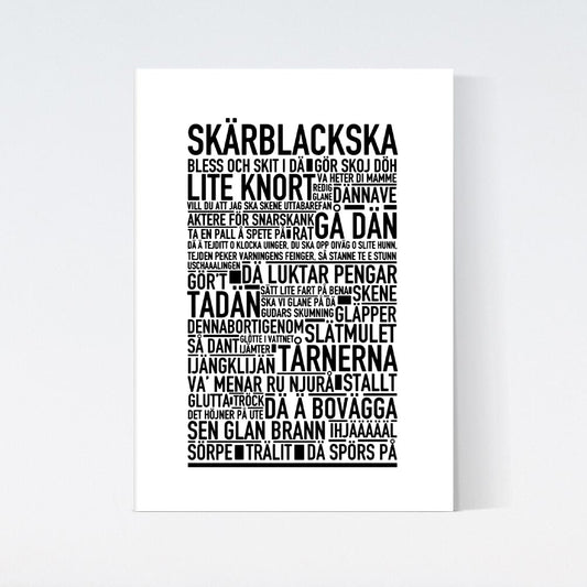 Skärblackska Dialekt Text Poster