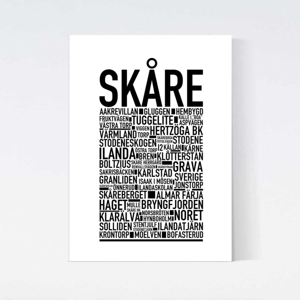 Skåre Text Poster