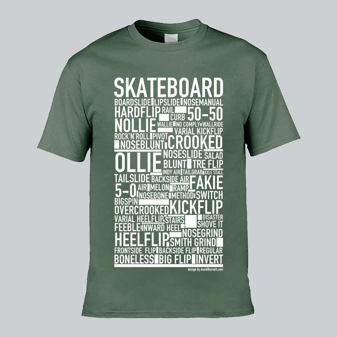 Skateboard Text T-shirt