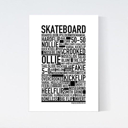 Skateboard Text Poster