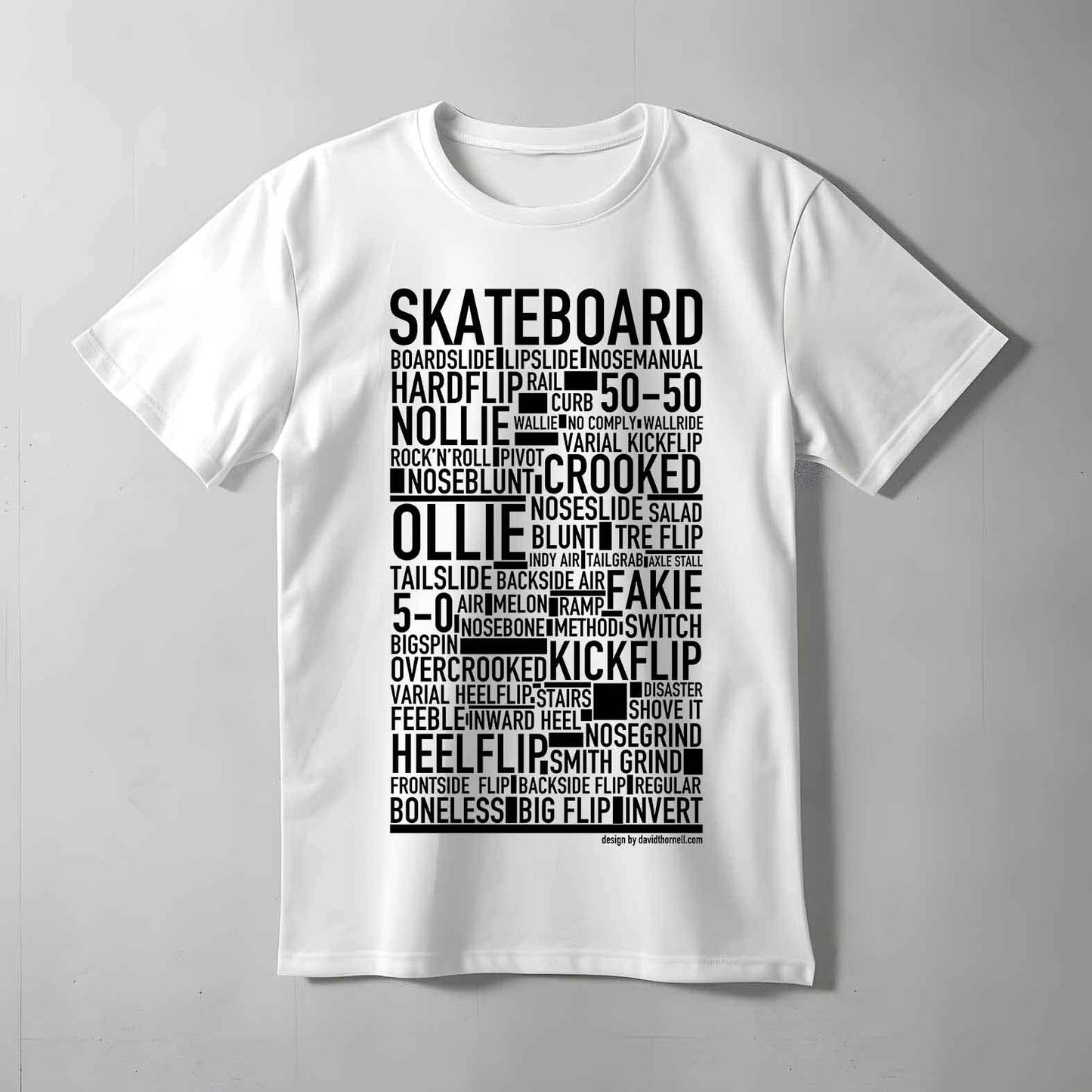 Skateboard Text T-shirt