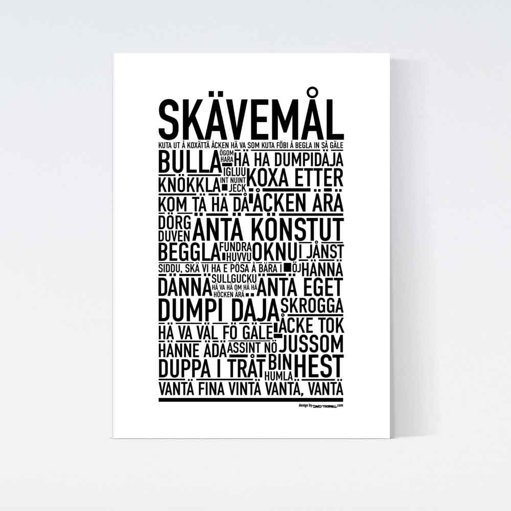 Skävemål Dialekt Text Poster