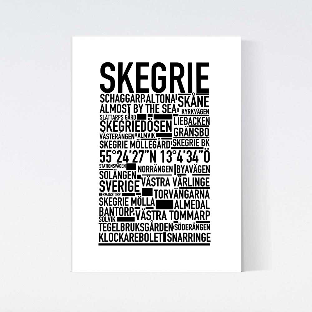 Skegrie Text Poster