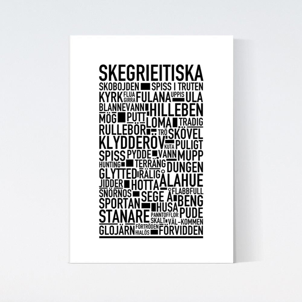 Skegrieitiska Dialekt Text Poster