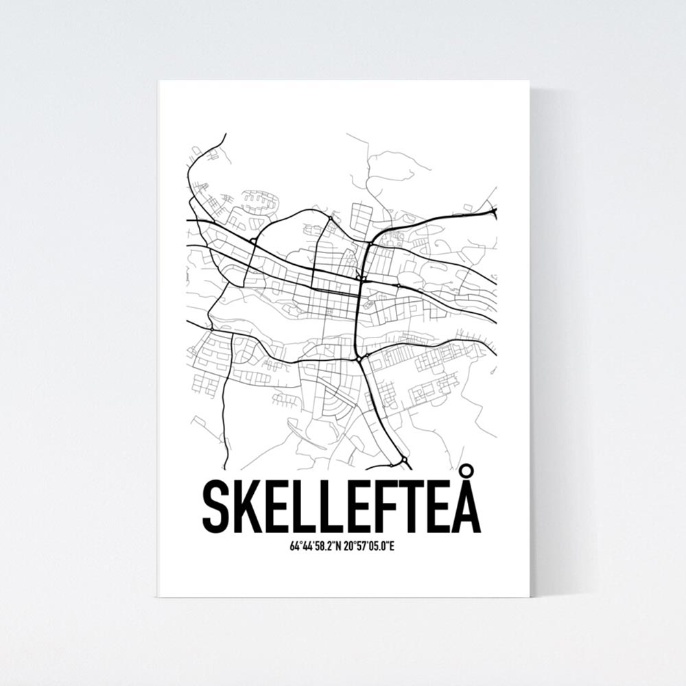 Skellefteå Karta Poster