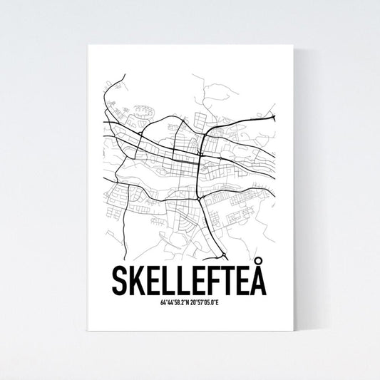 Skellefteå Karta Poster