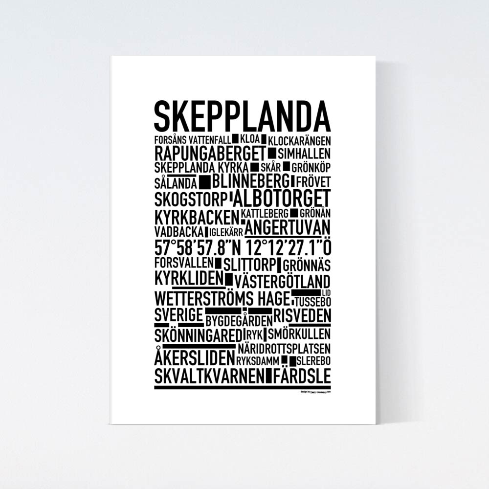 Skepplanda Text Poster