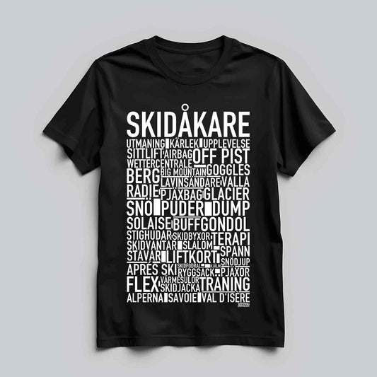 Skidåkare Text T-shirt