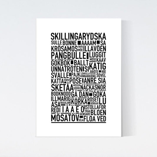 Skillingarydska Dialekt Text Poster