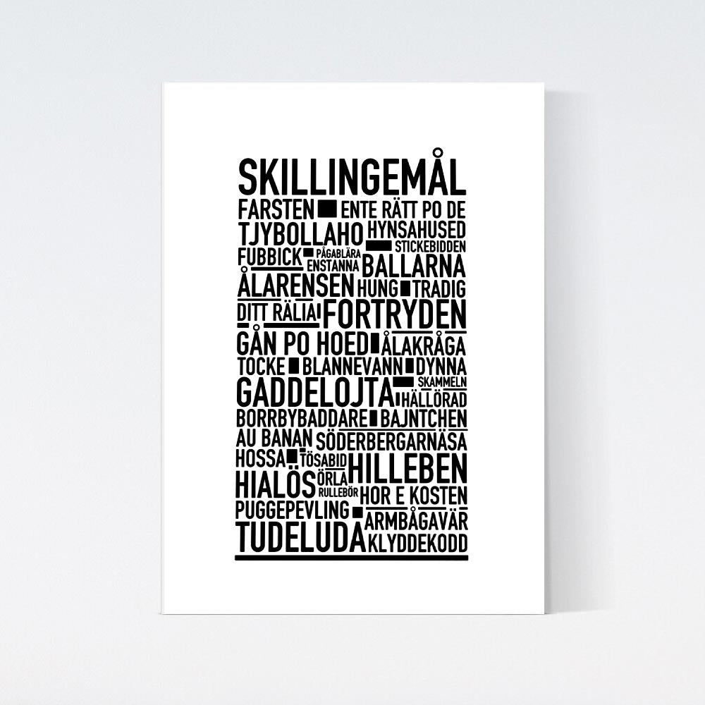 Skillingemål Dialekt Text Poster