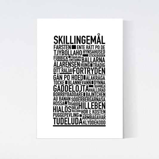 Skillingemål Dialekt Text Poster