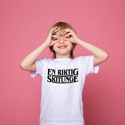 En Riktig Skitunge Barn T-shirt