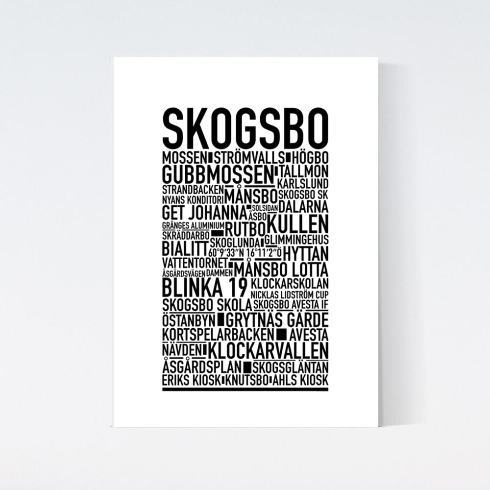 Skogsbo Text Poster