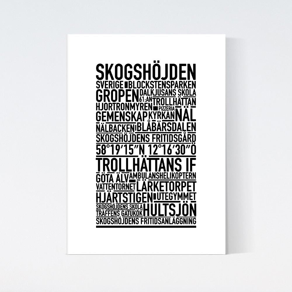Skogshöjden Text Poster