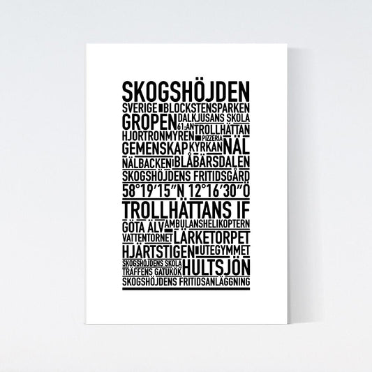 Skogshöjden Text Poster