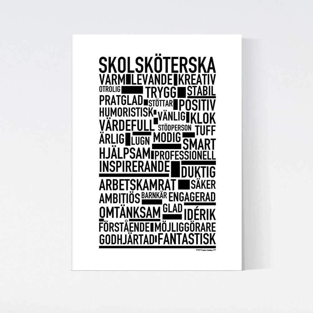 Skolsköterska Text Poster