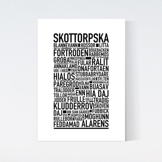 Skottorpska Dialekt Text Poster