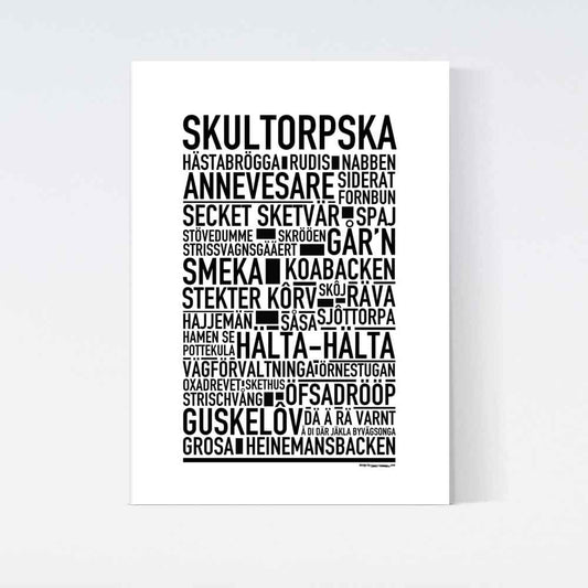 Skultorpska Dialekt Text Poster