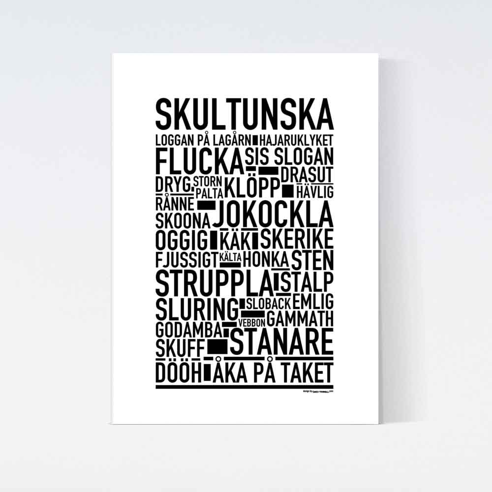 Skultunska Dialekt Text Poster