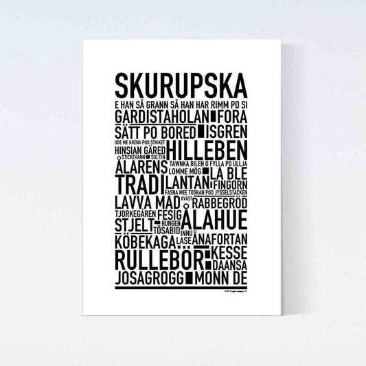Skurupska Dialekt Text Poster