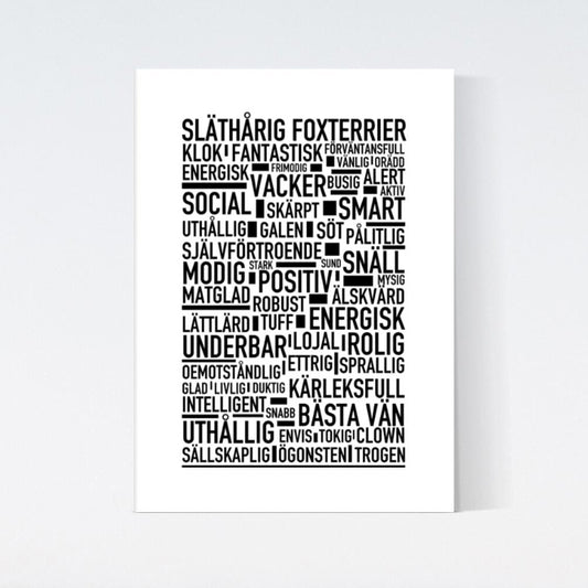 Släthårig Foxterrier Text Poster