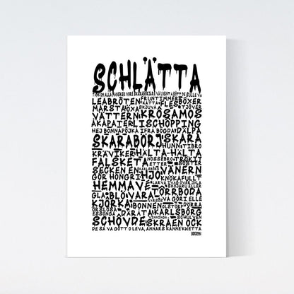 Schlätta Graffiti Dialekt Text Poster