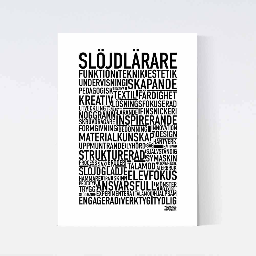 Slöjdlärare Text Poster