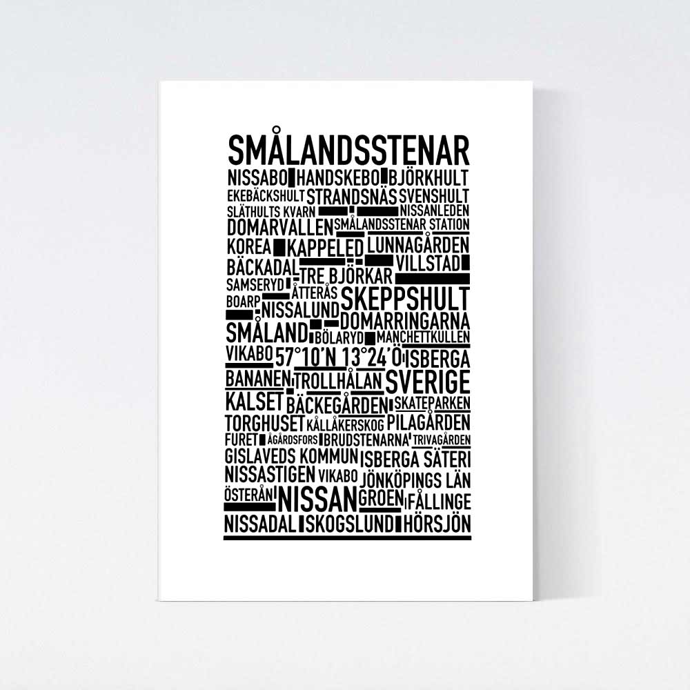Smålandsstenar Text Poster