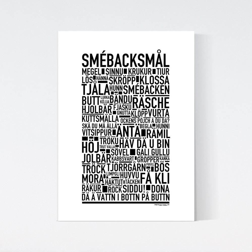 Smébacksmål Dialekt Text Poster