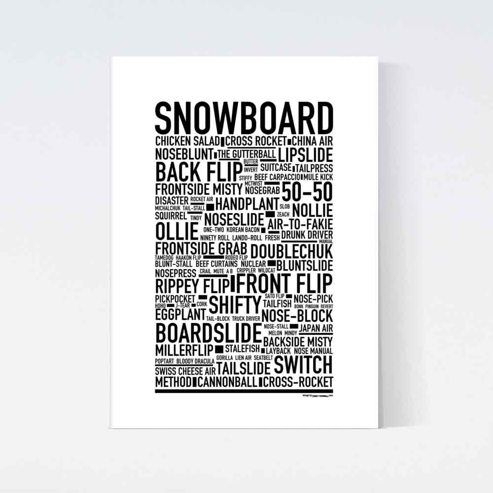 Snowboard Text Poster