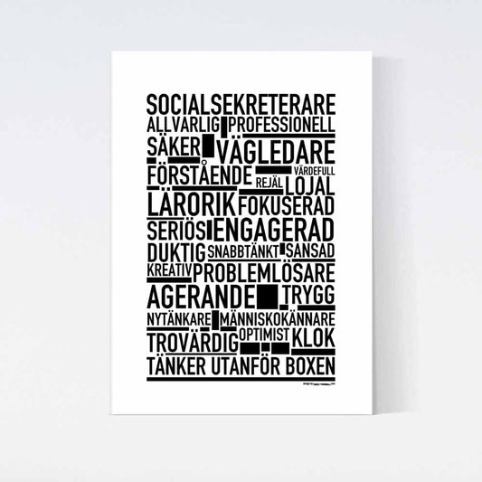 Socialsekreterare Text Poster