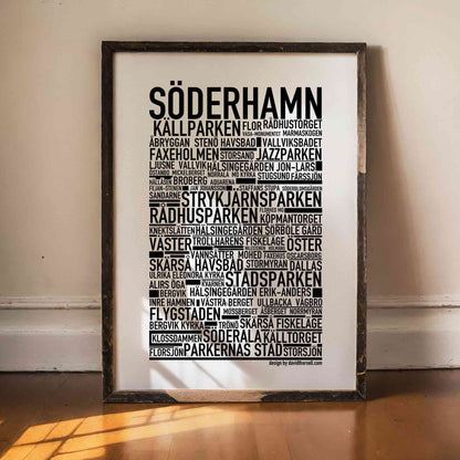 Söderhamn Text Poster