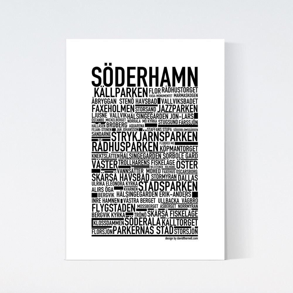 Söderhamn Text Poster