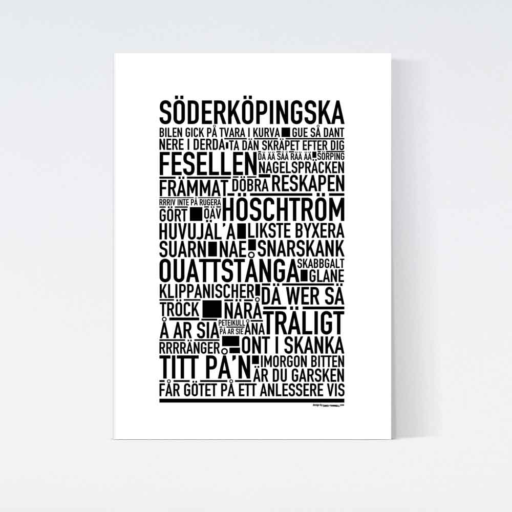 Söderköpingska Dialekt Text Poster