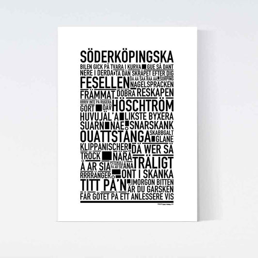 Söderköpingska Dialekt Text Poster