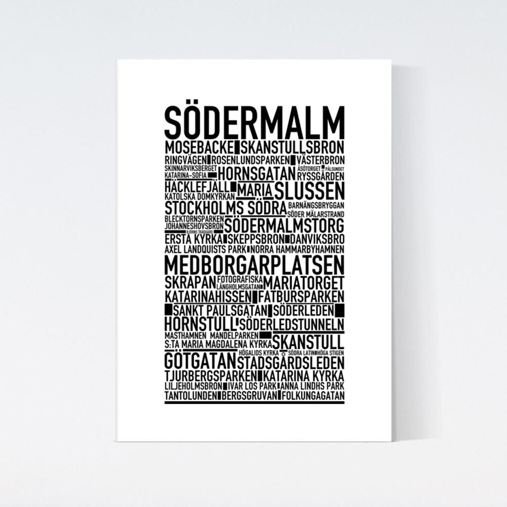 Södermalm Stockholm Text Poster